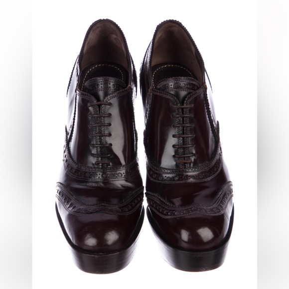 Yves Saint Laurent leather round-toe booties - Picture 4 of 5